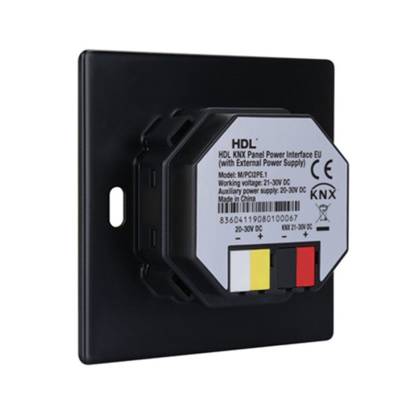 El Interfaz de Potencia del Panel KNX EU (con Fuente de Alimentación Externa)