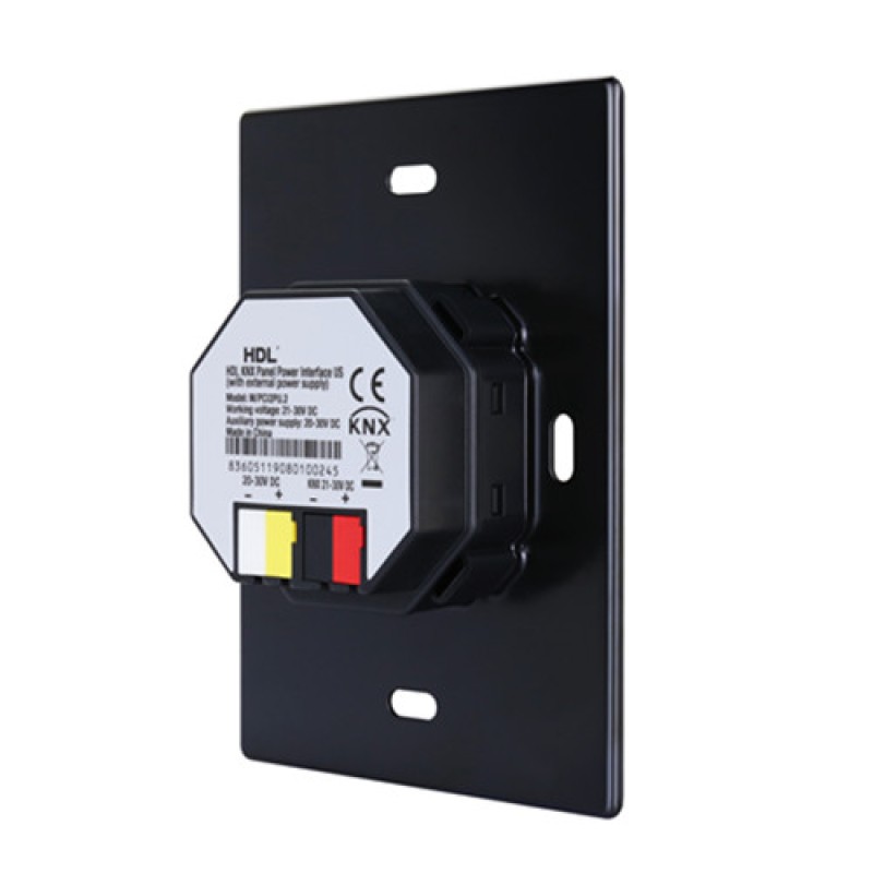 El Interfaz de Potencia del Panel KNX US (con Fuente de Alimentación Externa)